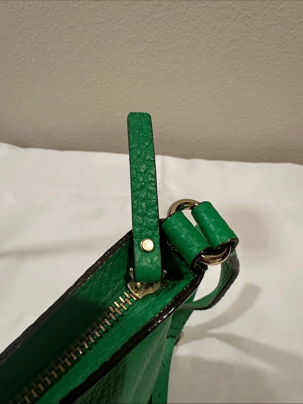 kate spade Bright Green Pebbled Leather Crossbody Bag